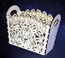 Cesta Floral com Rosas para Corte a Laser - Projeto CNC