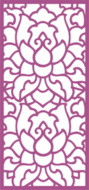 Floral Seamless Decorative Panel Laser Cut Vector File