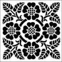 Floral Square Pattern Laser Cut Vector DXF