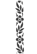 Vector de Patrón de Borde de Enredadera Floral DXF para Corte Láser