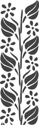 Floral Vine Decorative Panel Vector DXF File for Laser Cutting