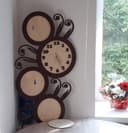Floral Wall Photo Frame Clock Vector for Laser Cutting