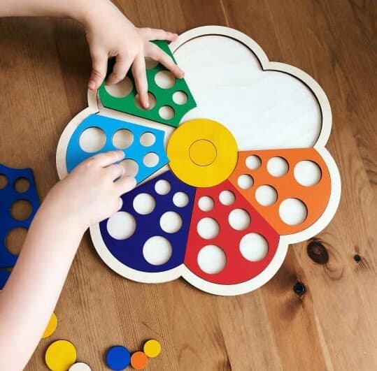 Flower Shape Sorter Educational Toy Laser Cut Vector File