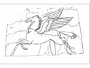 Flying Pegasus Horse Vector Design for Laser Cutting DXF