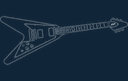 Archivo Vectorial de Guitarra Flying V para Corte Láser DXF