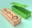 Archivo Vectorial de Caja de Regalo Floral para Laser Cut