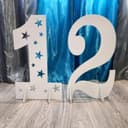 Número 12 com Estrelas para Corte a Laser Arquivo SVG