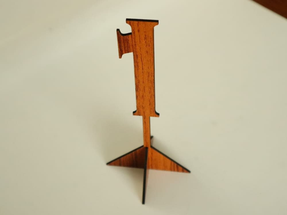 Arquivo Vetor de Número de Mesa 1 para Laser Cut