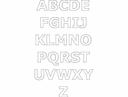Full Alphabet Block Letters Vector File for Laser Cutting DXF