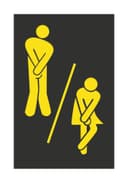 Vector de Letrero de Baño Divertido para Corte Láser y CNC