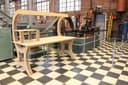 Futuristic CNC Laser Cut Wooden Work Desk Vector DXF CDR