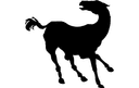 Archivo Vectorial DXF de Silueta de Caballo Galopando