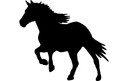 Silhueta de Cavalo a Galopar Vetor para Corte CNC (DXF)