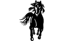 Archivo Vectorial de Silueta de Caballo Galopando para Corte Láser