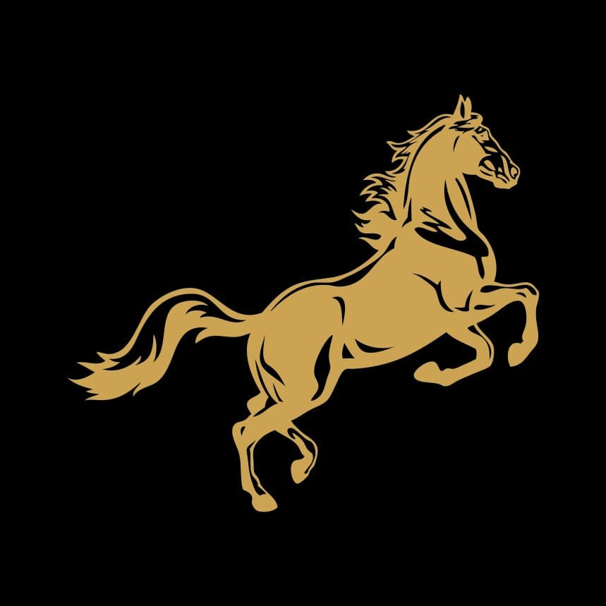 Galloping Horse Vector Silhouette for Laser Cutting