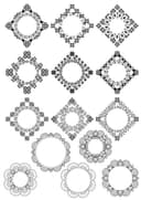 Colección de Vectores de Marcos Geométricos y Mandalas