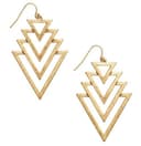 Geometric Art Deco Cascade Earrings Vector DXF SVG Template
