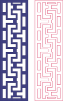 Diseño de Panel Decorativo de Borde Geométrico DXF