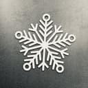 Geometric Christmas Snowflake Ornament Laser Cut Vector SVG