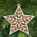 Geometric Christmas Star Ornament Laser Cut Vector File