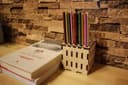 Geometric Cube Pen Holder Laser Cut File DXF