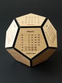 Calendário de Mesa Dodecaedro Geométrico Arquivo Vetorial