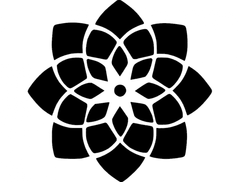 Geometric Flower Mandala Vector File for Laser Cutting DXF