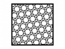 Geometric Hexagon Interlocking Pattern Vector for Laser Cutting DXF