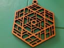 Geometric Hexagon Ornament Laser Cut Vector File