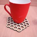 Geometric Honeycomb Laser Cut Coaster DXF Vector File