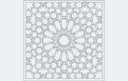 Geometric Islamic Star Lattice Panel Vector DXF File