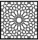 Archivo Vector DXF de Patrón Geométrico de Estrella Islámica