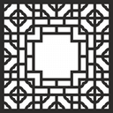 Archivo Vectorial de Panel Cuadrado con Patrón Geométrico Jali