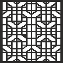 Geometric Jali Screen Pattern Laser Cut Vector File
