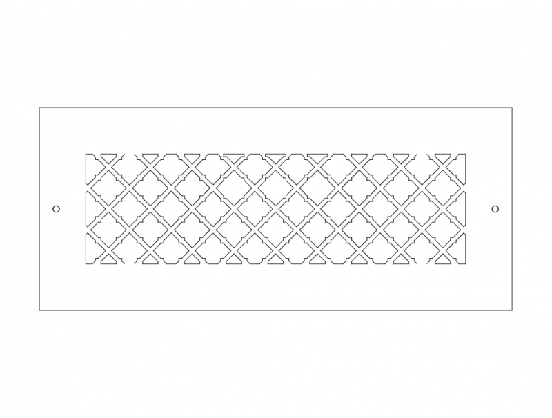 Geometric Lattice Air Vent Grille Vector DXF File