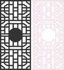 Geometric Lattice Decorative Panel Vector DXF File