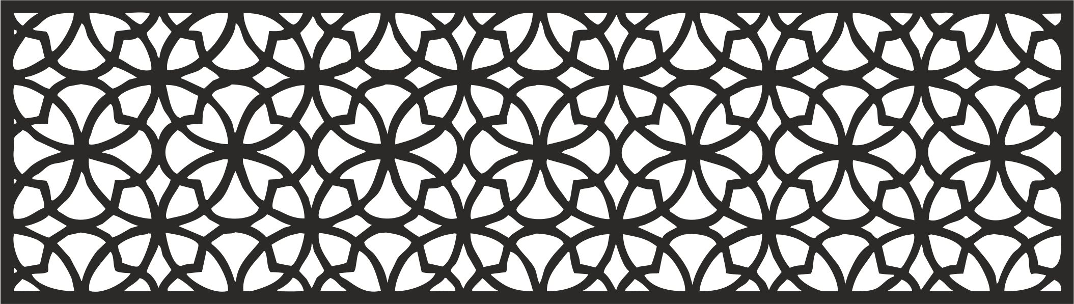 Geometric Lattice Decorative Screen Laser Cut File Vector