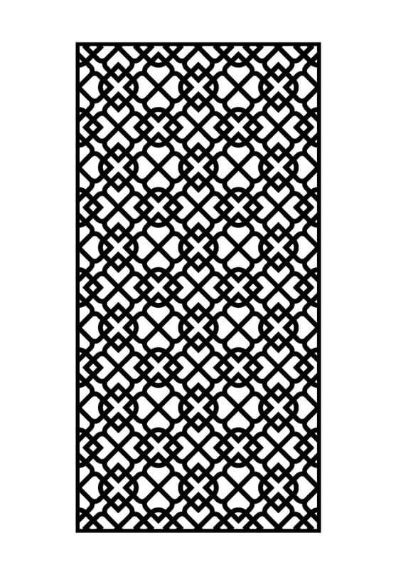 Geometric Lattice Room Divider Vector File for Laser Cutting DXF