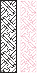 Geometric Lattice Room Divider Vector File for Laser Cutting DXF