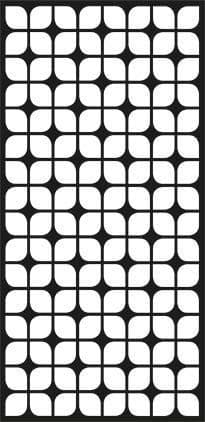 Geometric Leaf Pattern Decorative Screen DXF File for Laser Cutting