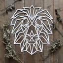 Geometric Lion Head Laser Cut Vector File