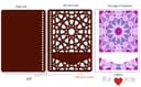 Geometric Mandala Notebook Cover Laser Cut Vector File