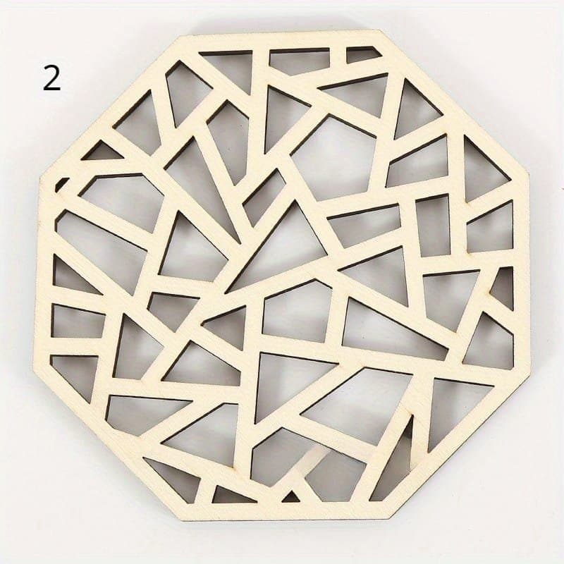 Geometric Octagon Coaster Laser Cut File SVG DXF
