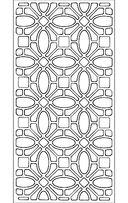 Geometric Oval and Square Pattern Panel DXF Vector