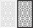 Geometric Quatrefoil Decorative Screen Panel Vector File