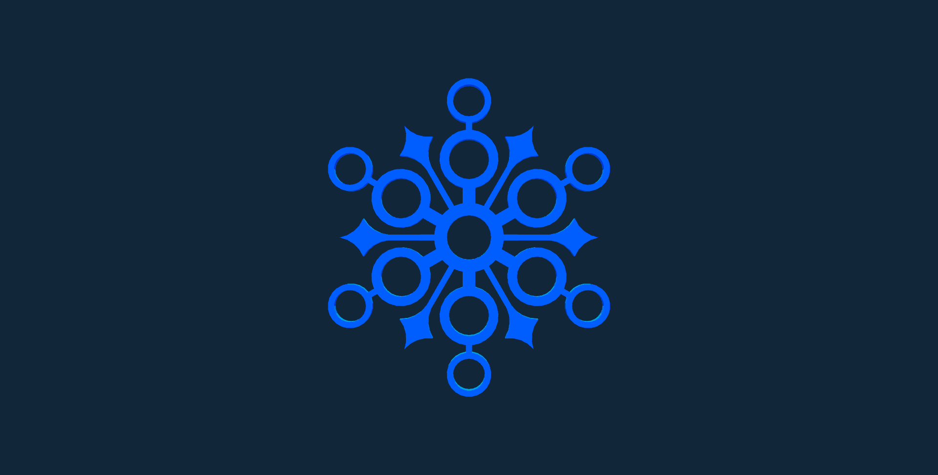 Geometric Snowflake Pattern Laser Cut Vector File