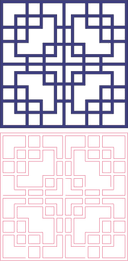 Archivo Vectorial DXF de Patrón Geométrico Cuadrado