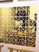 Vector de Patrón Geométrico para Espejo de Pared Laser Cut