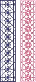 Panel Decorativo de Celosía con Estrellas Geométricas DXF