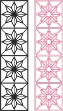 Panel de Patrón Geométrico de Estrella Archivo Vectorial DXF